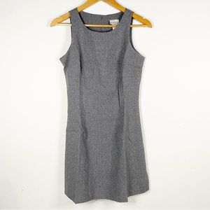 Finesse Grey Boat Neck Sleeveless Pencil Dress Side Slits Minimalist Size M